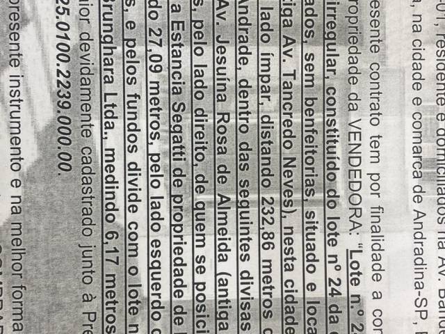 #343 - Área para Venda em Andradina - SP - 2